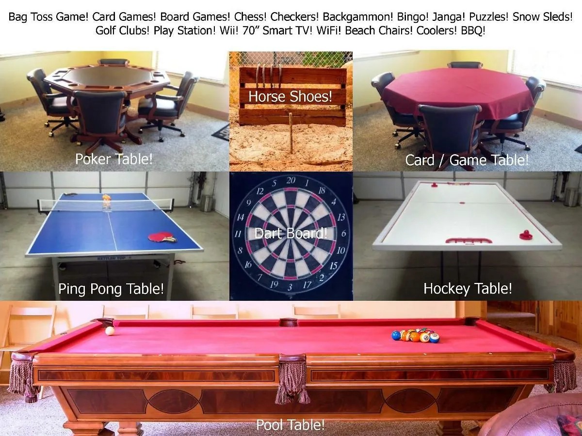 Nyaraló 5-Star Luxury Tahoe Cabin! Great Location! Pool Table!Darts! Poker! Ping Pong! Games! South Lake Tahoe